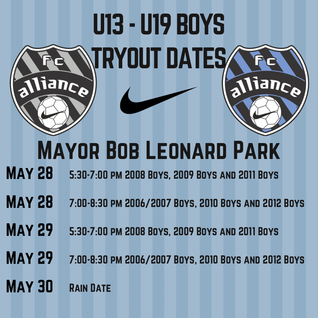 BOYS ECNL TRYOUT INFORMATION FC Alliance Knoxville